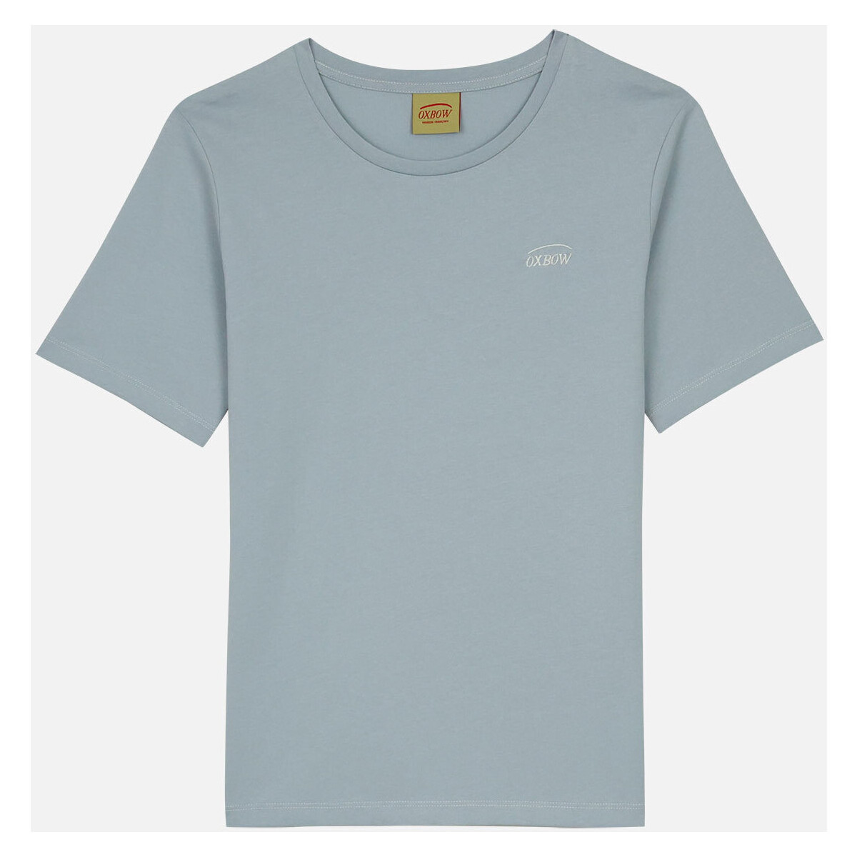 Textiel Dames T-shirts korte mouwen Oxbow Effen T-shirt met geborduurde halslijn TARTAS Blauw