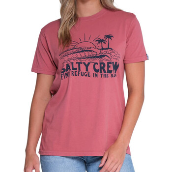 Textiel Dames T-shirts korte mouwen Salty Crew  Roze