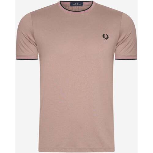 Textiel Heren T-shirts & Polo’s Fred Perry Twin tipped t-shirt Roze