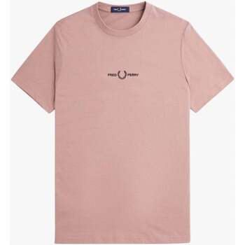 Fred Perry Embroidered t-shirt Roze