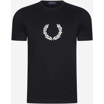 Fred Perry T-shirt Flocked laurel wreath graphic tee