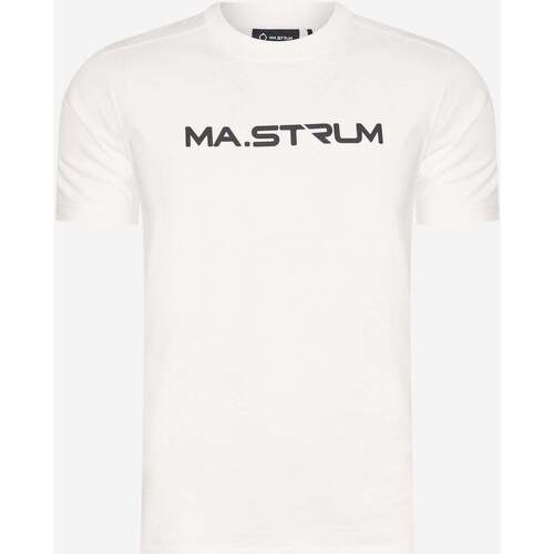 Textiel Heren T-shirts & Polo’s Ma.strum Chest print tee Wit