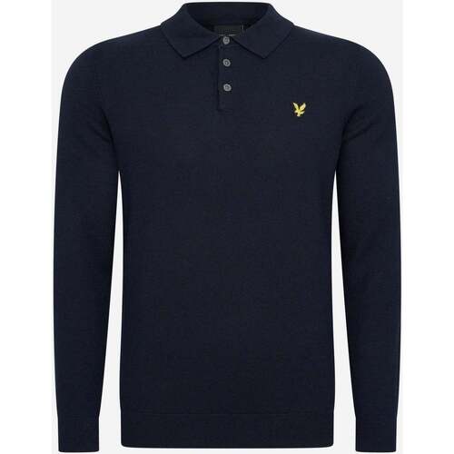 Textiel Heren Polo's lange mouwen Lyle & Scott Long sleeve knitted polo shirt Other