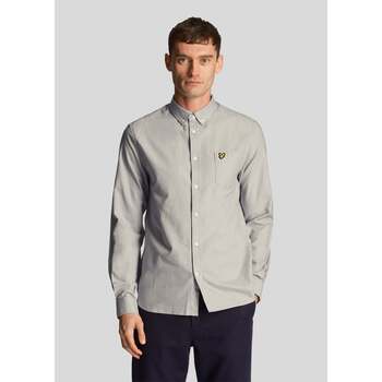 Textiel Heren Overhemden lange mouwen Lyle & Scott Regular fit lightweight oxford shirt Blauw