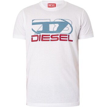 Textiel Heren T-shirts korte mouwen Diesel Diegor grafisch T-shirt Wit