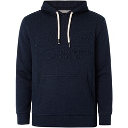 Textiel Heren Sweaters / Sweatshirts Superdry Pullover-hoodie met reliëf Blauw