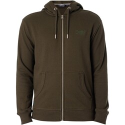 Textiel Heren Sweaters / Sweatshirts Superdry Essentiële hoodie met logorits Groen
