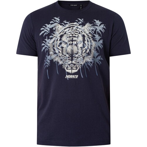 Textiel Heren T-shirts korte mouwen Antony Morato Malibu grafisch T-shirt Blauw