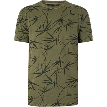 Textiel Heren T-shirts korte mouwen Superdry Vintage overdye bedrukt T-shirt Groen