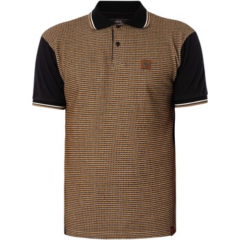 Textiel Heren Polo's korte mouwen Trojan Poloshirt met Birdseye-jacquardpaneel Zwart
