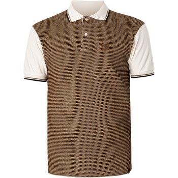 Textiel Heren Polo's korte mouwen Trojan Poloshirt met Birdseye-jacquardpaneel Wit