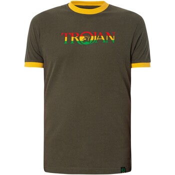 Textiel Heren T-shirts korte mouwen Trojan Ringer-T-shirt met logo Groen