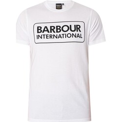 Textiel Heren T-shirts korte mouwen Barbour Essential groot logo T-shirt Wit