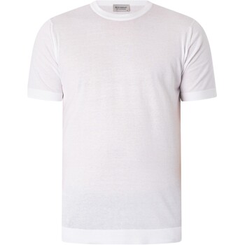 Textiel Heren T-shirts korte mouwen John Smedley Lorca welted T-shirt Wit