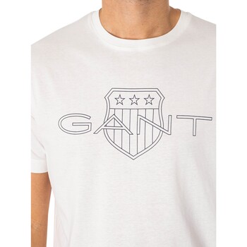 Gant Logo T-shirt Wit