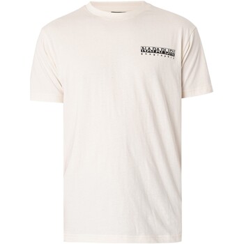 Textiel Heren T-shirts korte mouwen Napapijri Kotcho T-shirt met logo op de borst Wit