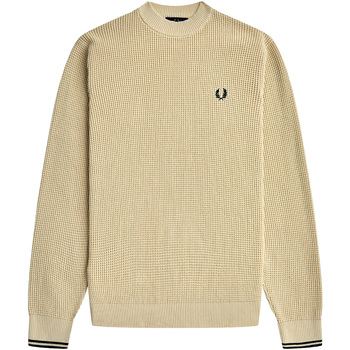 Textiel Heren Sweaters / Sweatshirts Fred Perry Fp Waffle Stitch Jumper Beige