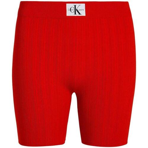 Textiel Dames Korte broeken / Bermuda's Calvin Klein Jeans  Rood