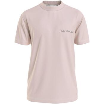 Textiel Heren T-shirts korte mouwen Calvin Klein Jeans  Roze