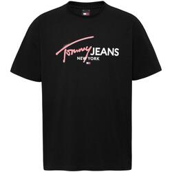 Textiel Heren T-shirts korte mouwen Tommy Jeans  Zwart