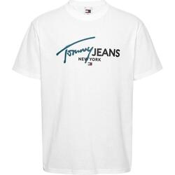 Textiel Heren T-shirts korte mouwen Tommy Jeans  Wit