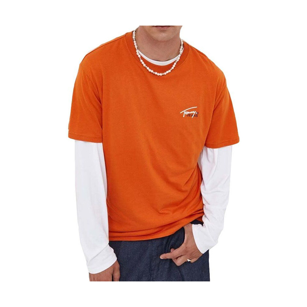 Textiel Heren T-shirts & Polo’s Tommy Hilfiger  Oranje