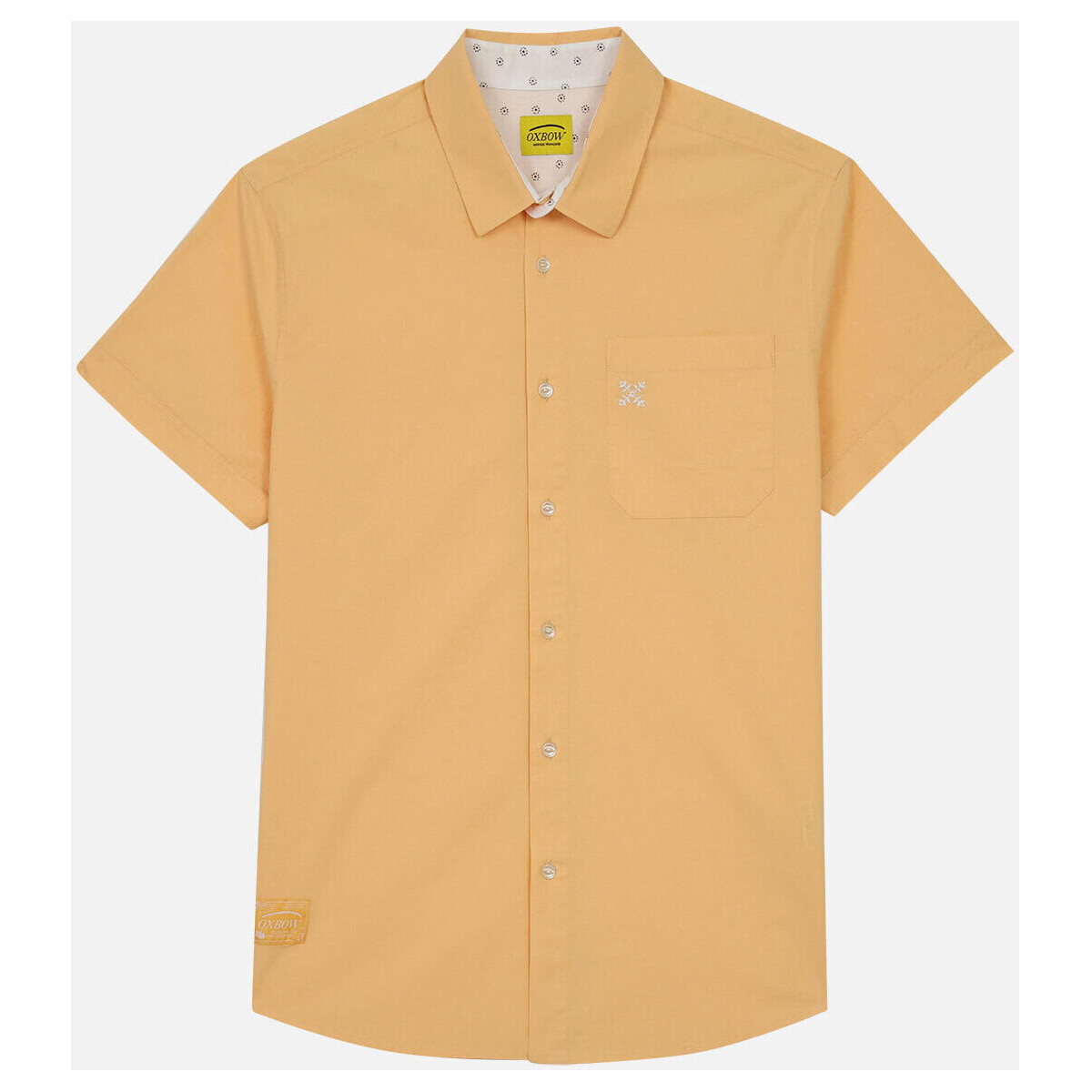 Textiel Heren Overhemden lange mouwen Oxbow Chambray-shirt met korte mouwen CLAMI Oranje