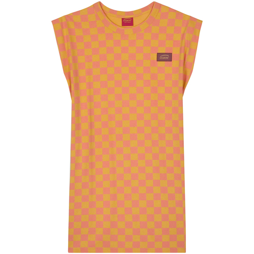 Textiel Dames Jurken Oxbow Geruite T-shirtjurk DEHEANA Oranje