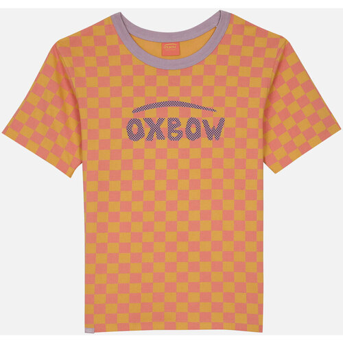 Textiel Dames T-shirts korte mouwen Oxbow T-shirt met all-over print TEAMO Oranje