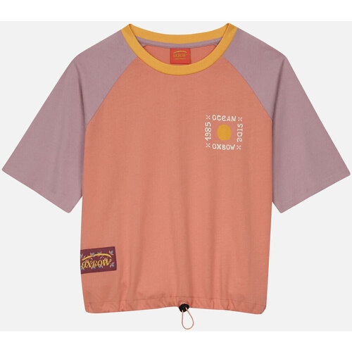 Textiel Dames T-shirts korte mouwen Oxbow Strak oversized t-shirt TAROUN Roze