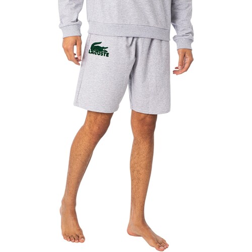 Textiel Heren Pyjama's / nachthemden Lacoste Lounge-short met logo Grijs