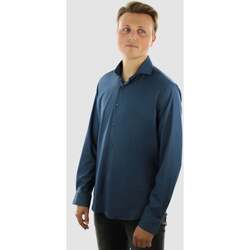 Textiel Heren Overhemden lange mouwen Vercate Kreukvrij Overhemd - Blauw Bamboe Blauw