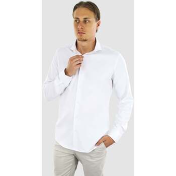 Textiel Heren Overhemden lange mouwen Vercate Kreukvrij Overhemd - Wit Bamboe Wit