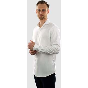 Textiel Heren Overhemden lange mouwen Vercate Strijkvrij Overhemd - Wit Twill Wit