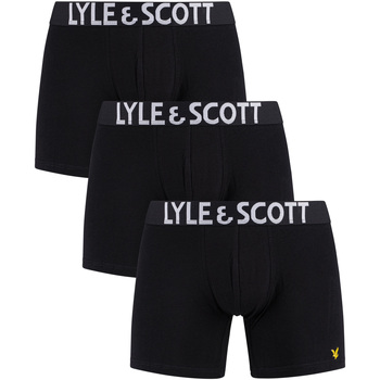 Ondergoed Heren BH's Lyle & Scott Daniel Set van 3 katoenen onderbroeken Zwart