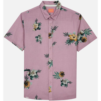 Textiel Heren Overhemden lange mouwen Oxbow Shirt met korte mouwen en Teahupoo-print CEREVA Violet