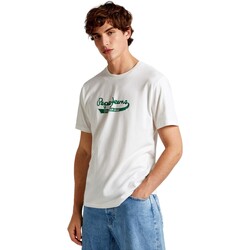 Textiel Heren T-shirts korte mouwen Pepe jeans CAMISETA CASUAL HOMBRE CLAUDE   PM509390 Wit
