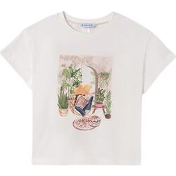 Textiel Meisjes T-shirts & Polo’s Mayoral  Wit