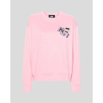 Textiel Dames Sweaters / Sweatshirts Karl Lagerfeld 240W1812 VARSITY KL SWEATSHIRT Roze