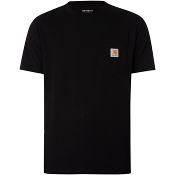 Textiel Heren T-shirts korte mouwen Carhartt T-shirt met zak Zwart