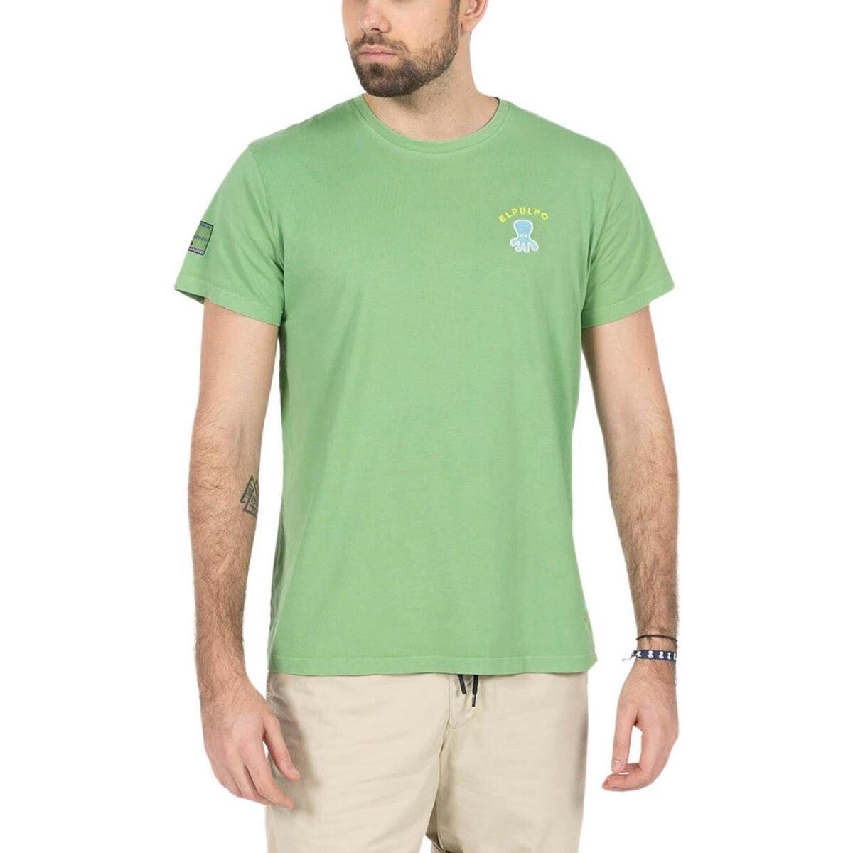 Textiel Heren T-shirts korte mouwen Elpulpo  Groen