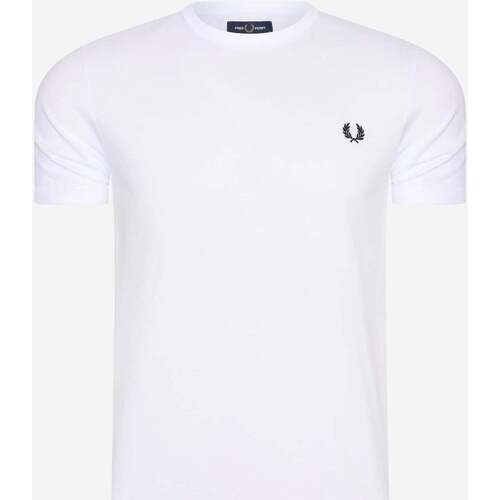 Textiel Heren T-shirts & Polo’s Fred Perry Ringer t-shirt Wit