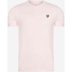 Textiel Heren T-shirts & Polo’s Lyle & Scott Plain t-shirt Roze