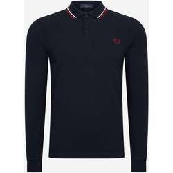 Textiel Heren Polo's lange mouwen Fred Perry LS twin tipped shirt Wit