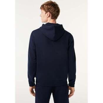Lacoste Contrast stripe zip through hoodie Blauw