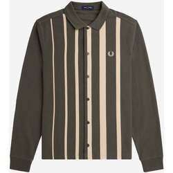 Textiel Heren Polo's lange mouwen Fred Perry Gradient stripe ls polo shirt Groen