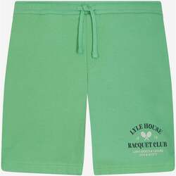 Textiel Heren Korte broeken / Bermuda's Lyle & Scott Racquet club graphic sweat short Groen