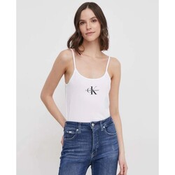 Textiel Dames T-shirts & Polo’s Calvin Klein Jeans J20J223105YAF Wit