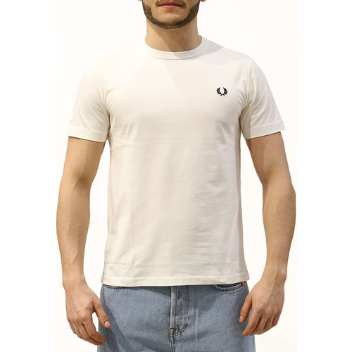 Textiel Heren T-shirts & Polo’s Fred Perry Fp Crew Neck T-Shirt Wit
