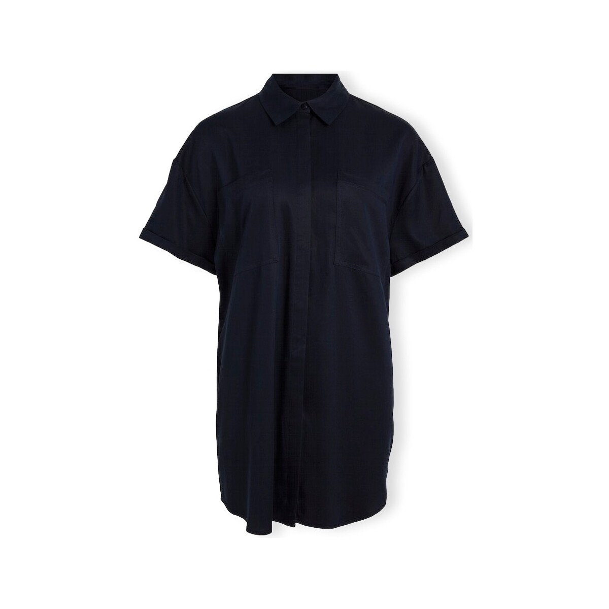 Textiel Dames Tops / Blousjes Vila Harlow 2/4 Oversize Shirt - Sky Captain Blauw